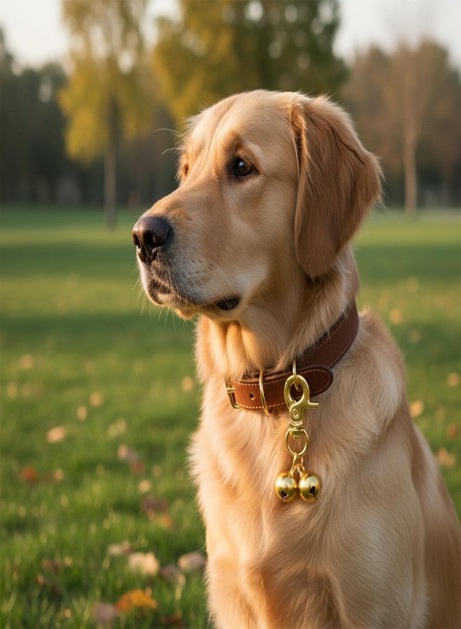 Psiriol 2Pcs Gold Bells for Dog Collars, Extra Loud Collar Bell, Cat Bell for Pet Collar, Training Collar Charm with Heavy Duty Snap Clips, Pet Pendant Accessories for Pet Tracking Anti Lost Training - Image 5